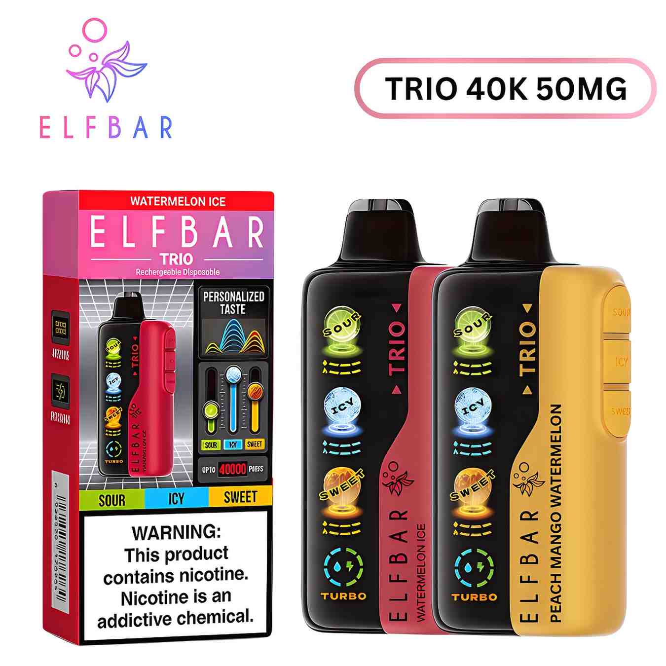 Elf Bar Trio 40K Disposable Vape 50Mg Elf Bar Trio 40K Disposable Vape 50Mg