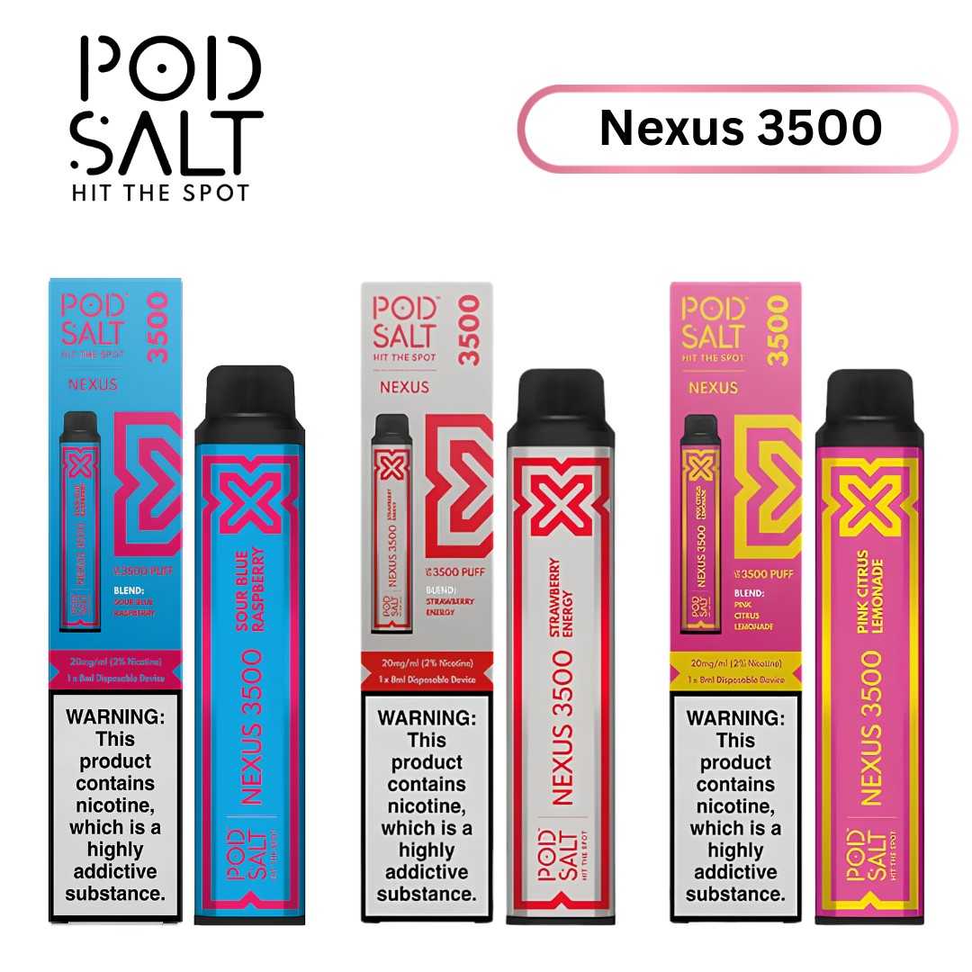 Pod Salt Nexus 3500 Puffs Disposable in UAE Pod Salt Nexus 3500 Puffs Disposable in UAE