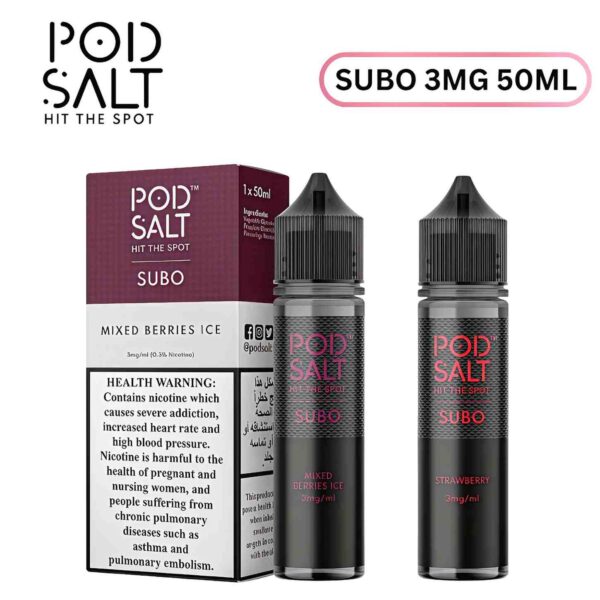 Pod Salt Subo 3Mg Freebase E-liquid in UAE